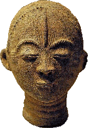An Akan terracotta head from the 17th century.