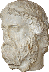 A bust of Anacreon in the Louvre.