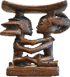 Luba headrest by the Master of flowing hairstyles from the Musée du quai Branly, courtesy of Jean-Pierre Dalbéra on Wikimedia.