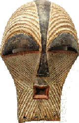 Female Kifwebe mask in the Brooklyn Museum, photographed by Daderot on Wikimedia.