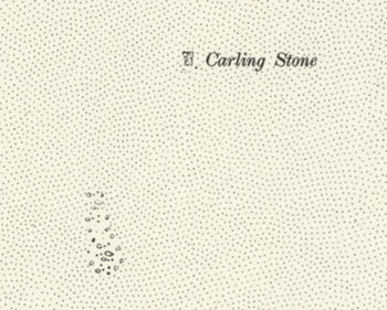 A map of the Carling Stone from the Ordnance Survey 25 inch maps of England and Wales (1841-1952), via the National Library of Scotland.