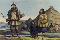 A Chukchi family by Louis Choris.