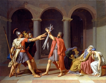 David, Jacques-Louis (1784). Oath of the Horatii.
