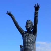 Statue of Manannan mac Lir.
