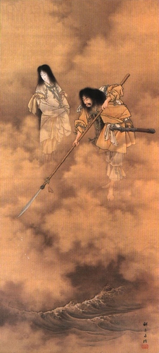 Izanagi and Izanami by Kobayashi Eitaku.