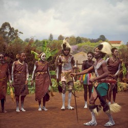 The Traditional Agikuyu Dancers in their attire via Wikimedia.