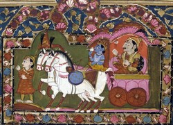 Krishna and Arjuna at Kurukshetra.