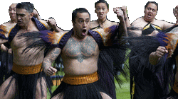 Māori performing a haka.
