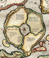 Detail of Gerhard Mercator's map.