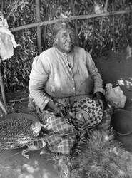 Mercedes Nolasquez, a Cupeño basket maker at Warner's Ranch.