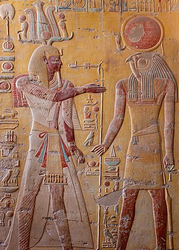 Depiction of Merneptah from his tomb in the Valley of the Kings.