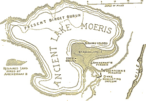 A map of the ancient Lake Moeris.