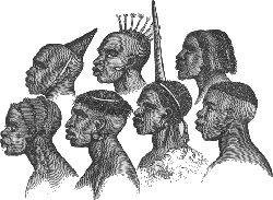 Wanyamwezi hairstyles, circa 1860.