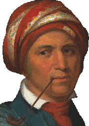 Sequoyah, creator of the Cherokee syllabary as painted by Henry Inman.