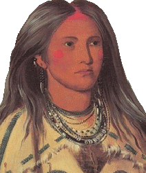 Portrait of Sha-kó-ka, a Mandan girl, by George Catlin.