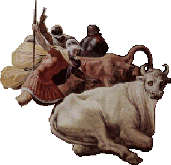 Odysseus' men steal the cattle of the sun