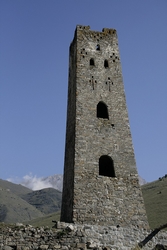 13th century military tower in Byalgan, Ingushetia.