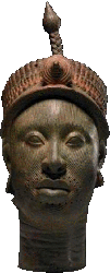 Brass head cast of an Ooni of Ife by PaulAdogaOgbolo via Wikimedia.